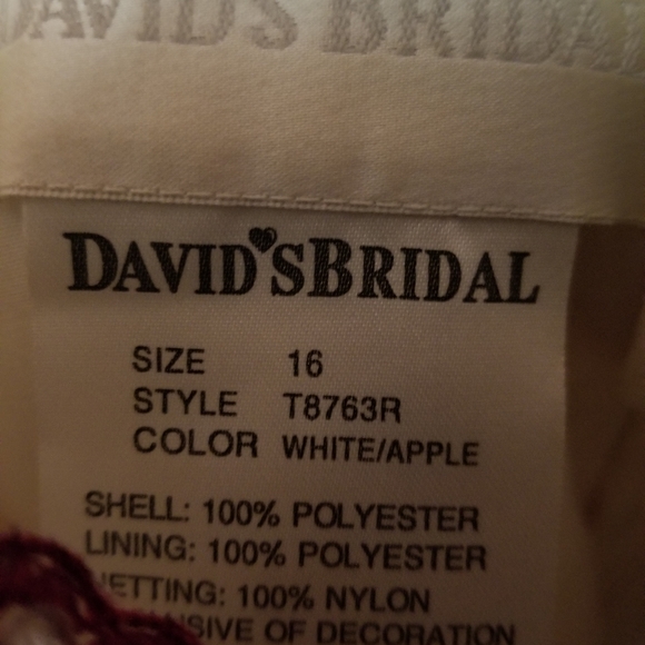 David's bridal strapless sz 16 wedding dress - Picture 2 of 4